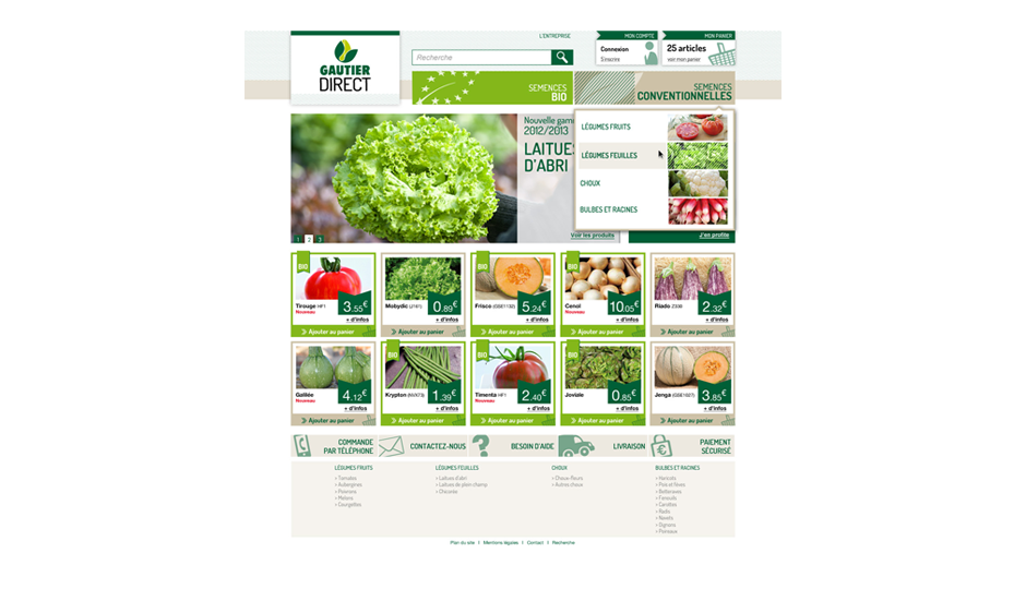 Site e-commerce - Homepage